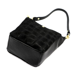 Luka 26-018-2 CROCO juoda odinė rankinė czarny