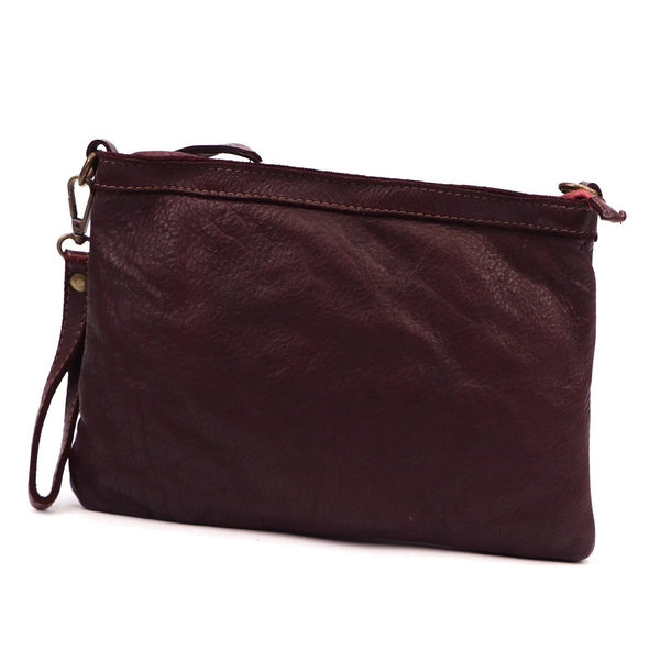 Bordo natūralios odos rankinė VS 065-326 bordo