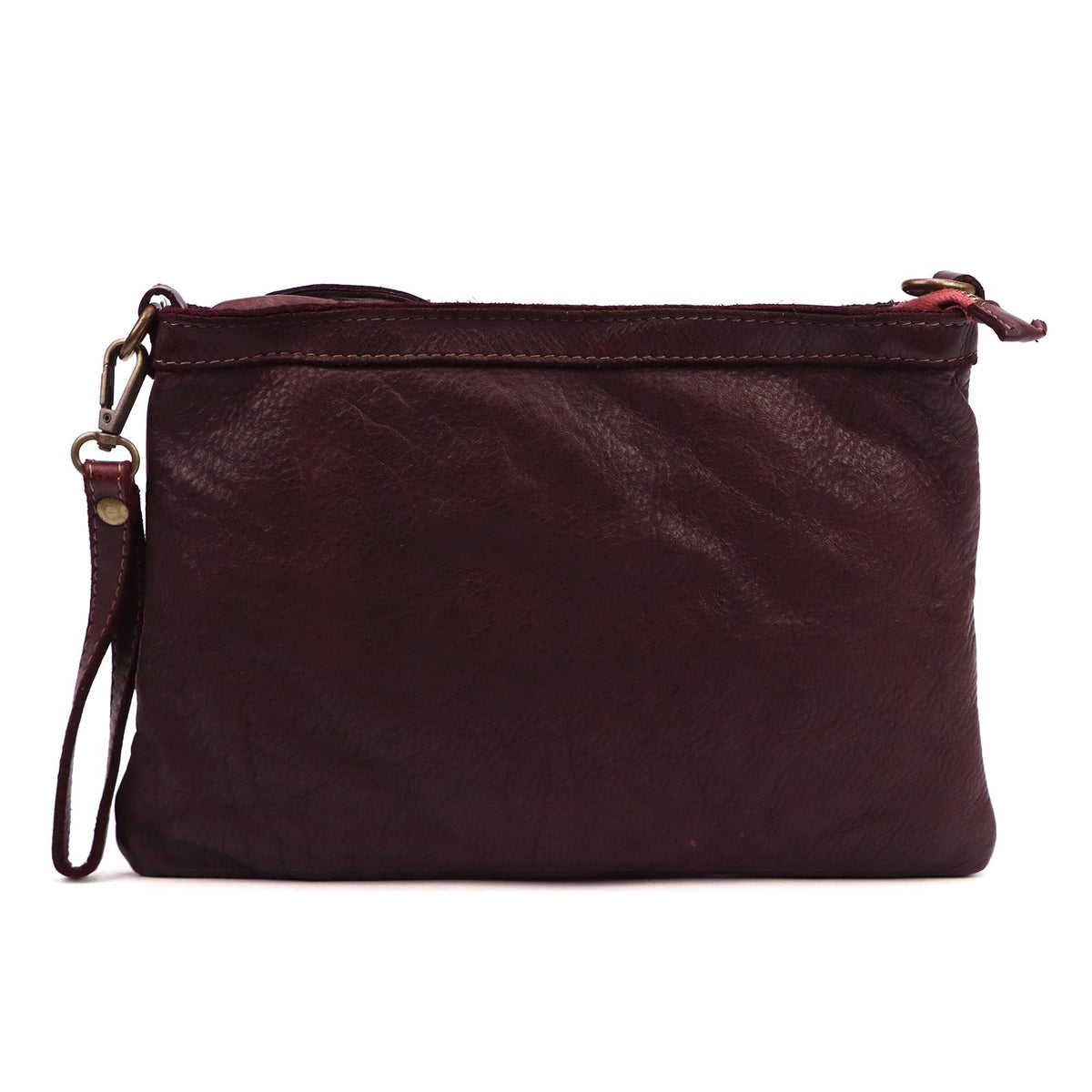 Bordo natūralios odos rankinė VS 065-326 bordo