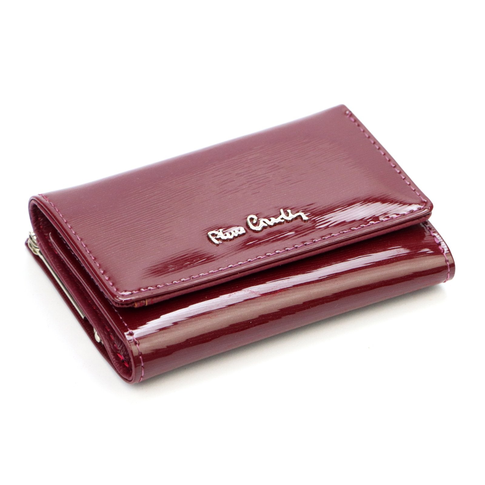 Pierre Cardin 05 LINE 117 violetinė odinė piniginė fioletowy