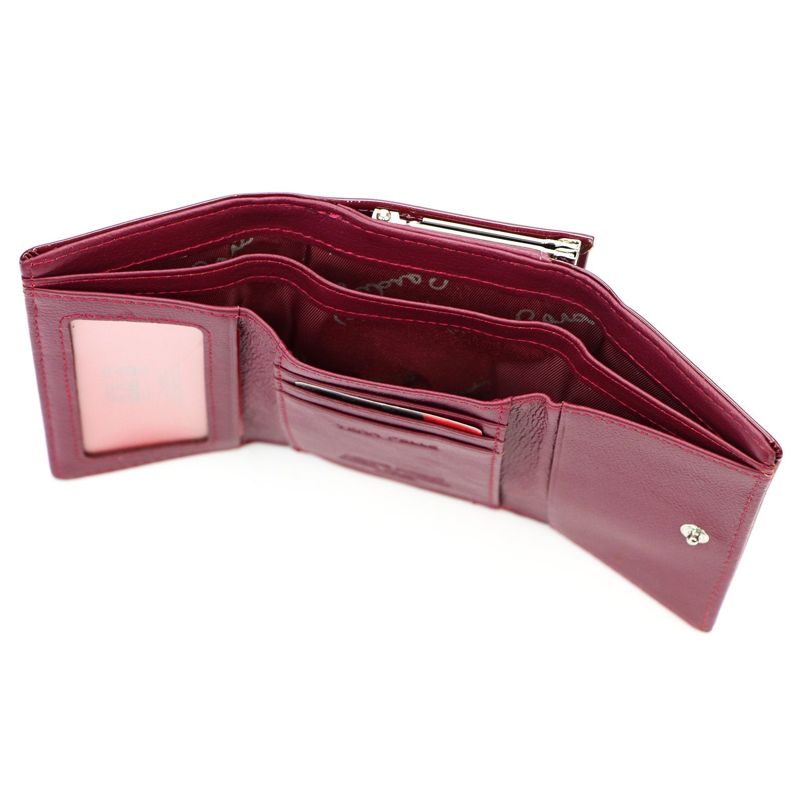 Pierre Cardin 05 LINE 117 violetinė odinė piniginė fioletowy