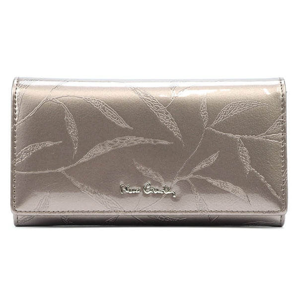 Pierre Cardin 02 LEAF 114 pilka odinė piniginė popiel