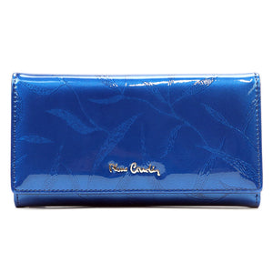Pierre Cardin 02 LEAF 114 mėlyna odinė piniginė niebieski