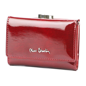 Pierre Cardin 05 LINE 117 raudona odinė piniginė czerwony