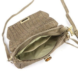 Luka 26-178 CROCO taupe natūralios odos rankinė taupe