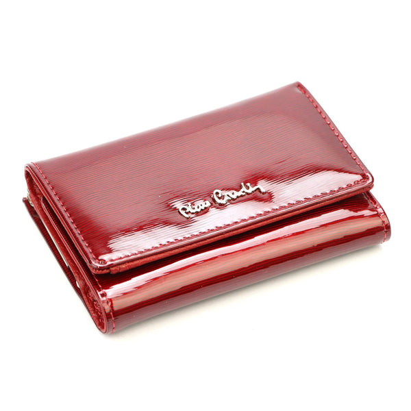 Pierre Cardin 05 LINE 117 raudona odinė piniginė czerwony