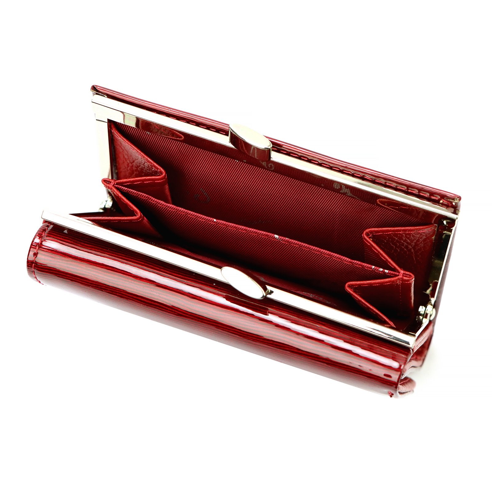 Pierre Cardin 05 LINE 117 raudona odinė piniginė czerwony