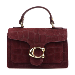 Luka 26-179 CROCO bordo odinė rankinė bordo