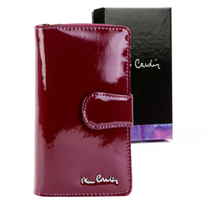 Pierre Cardin 05 LINE 116 violetinė odinė piniginė fioletowy