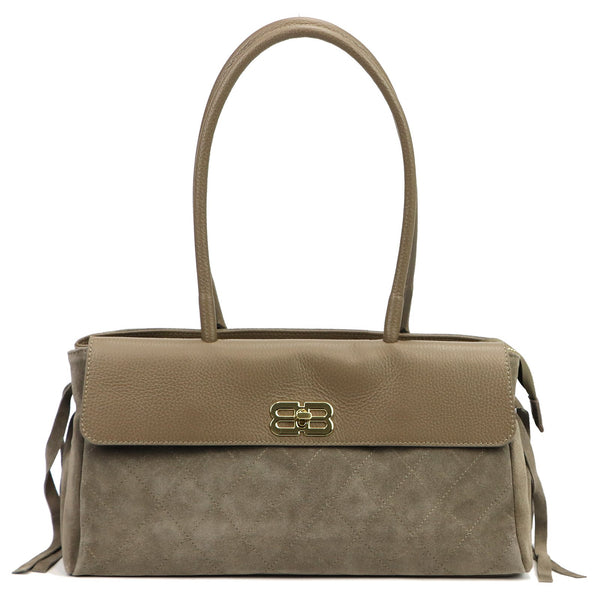 Luka 26-163 taupe natūralios odos rankinė taupe