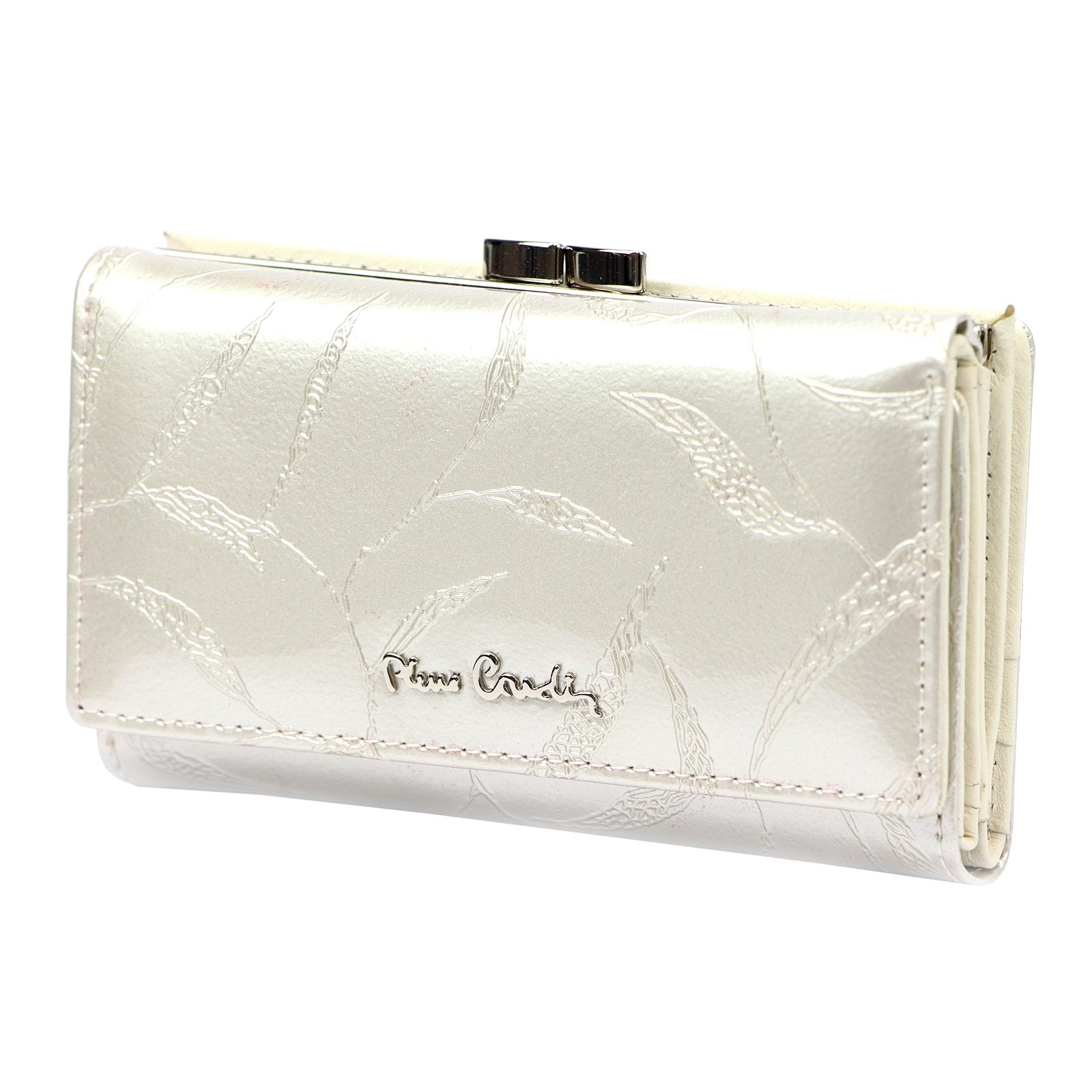 Pierre Cardin 02 LEAF 108 kreminė odinė piniginė cream