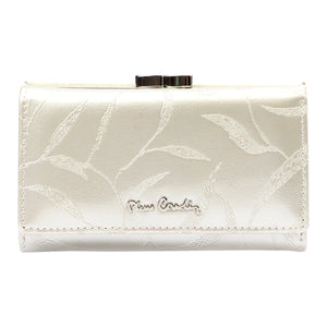 Pierre Cardin 02 LEAF 108 kreminė odinė piniginė cream