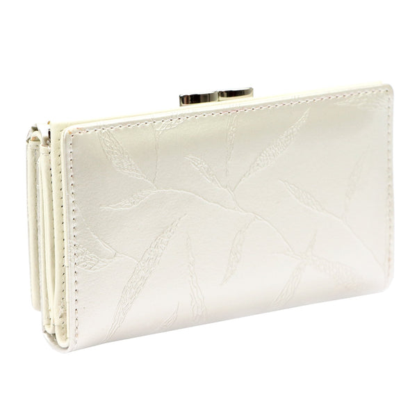 Pierre Cardin 02 LEAF 108 kreminė odinė piniginė cream