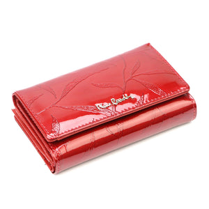 Pierre Cardin 02 LEAF 108 raudona piniginė czerwony
