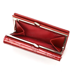 Pierre Cardin 02 LEAF 108 raudona piniginė czerwony