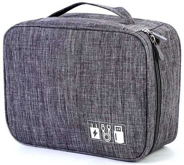Ceļojumu soma kabeļiem, elektronikai E12, pelēka
