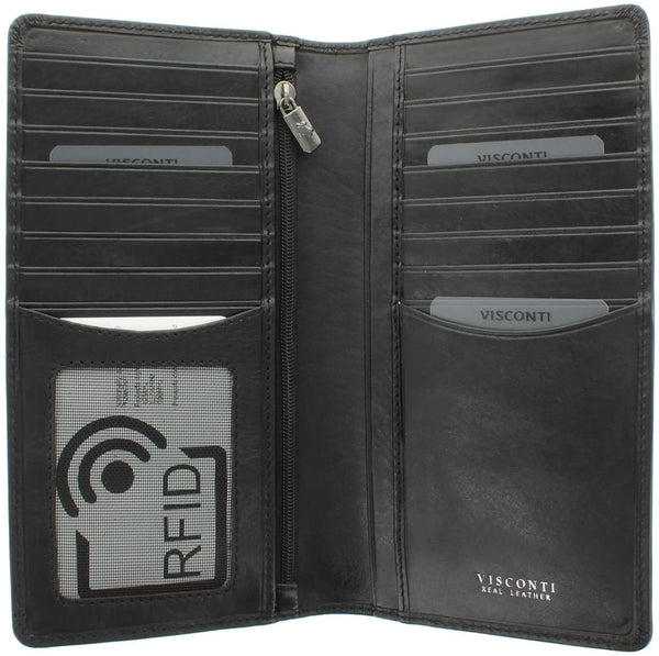 Vīriešu karšu maciņš, maks Visconti TSC45 Black S1040