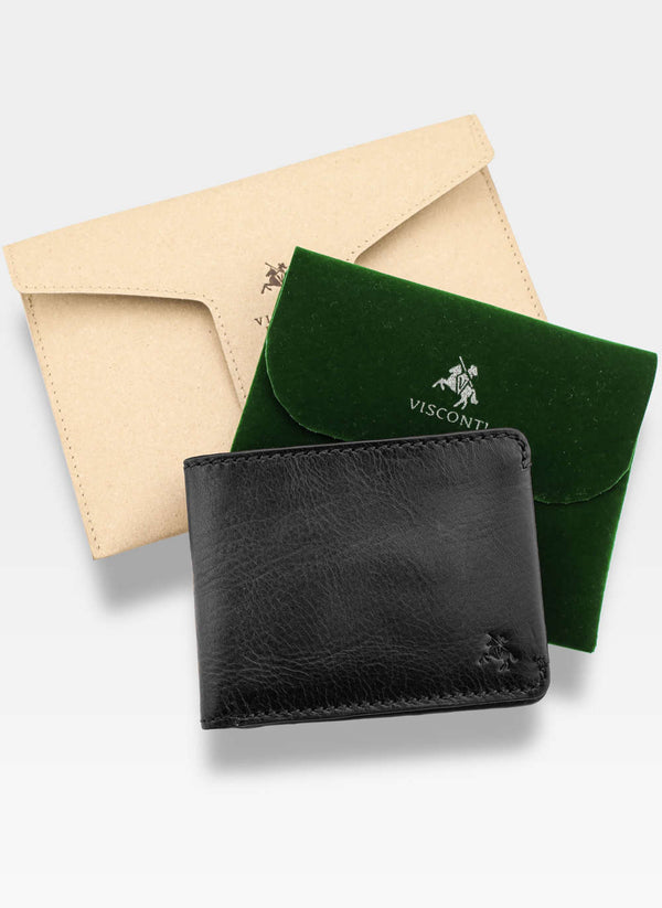 Vīriešu karšu maciņš Visconti MT-90, tumši pelēks S1048