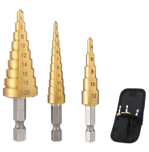 Koniskais pakāpienu urbis, 3 gab., 3-20 mm G204