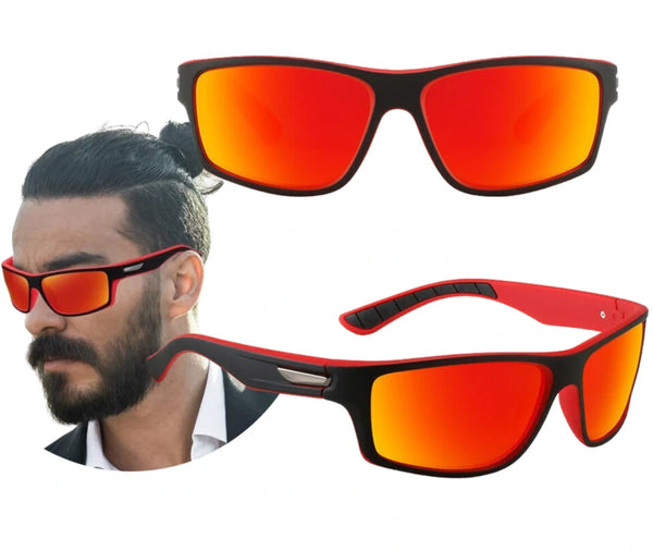 Polarizētas sporta saulesbrilles vīriešiem O81 sarkanas 