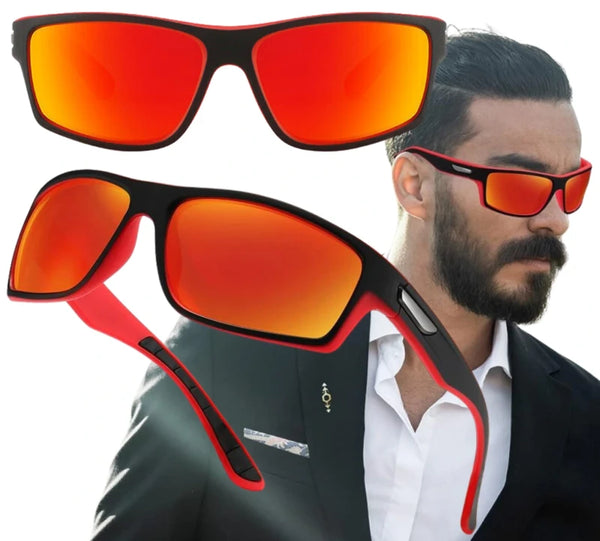 Polarizētas sporta saulesbrilles vīriešiem O81 sarkanas 