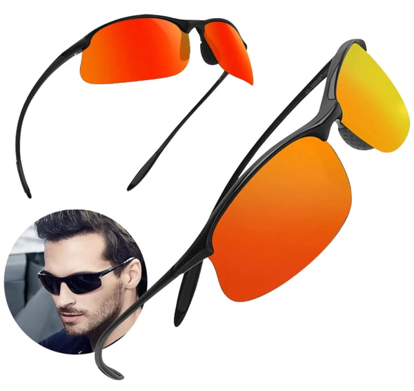 Polarizētas sporta saulesbrilles vīriešiem O90 sarkanas