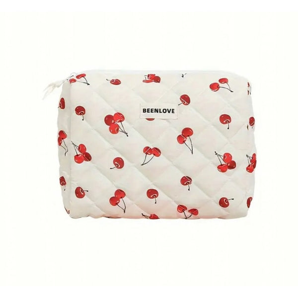 Sieviešu kosmētikas somiņa ar ķiršiem 19 cm x 24 cm KS124