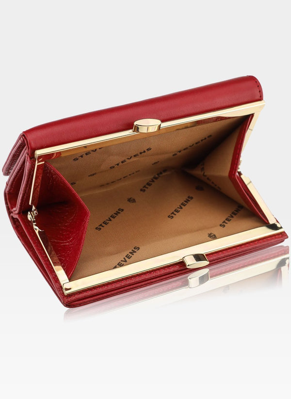 Sieviešu ādas maks STEVENS ar RFID aizsardzību D1875