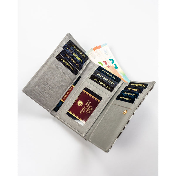 Sieviešu ādas maks ar RFID identifikāciju, melns D1813