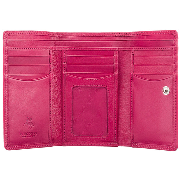 Sieviešu ādas maks Visconti HT32 Fuscia, rozā D1860