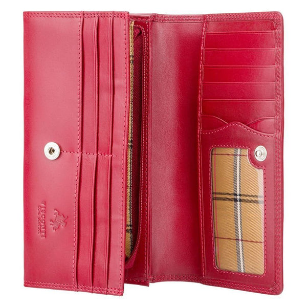 Sieviešu ādas maks Visconti MZ10 Italian Red, sarkans D1843