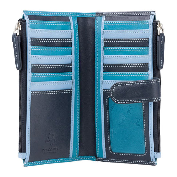 Sieviešu ādas maks Visconti RB100 Blue, zils D1833