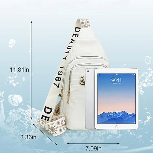 Sieviešu plecu soma, balta R502