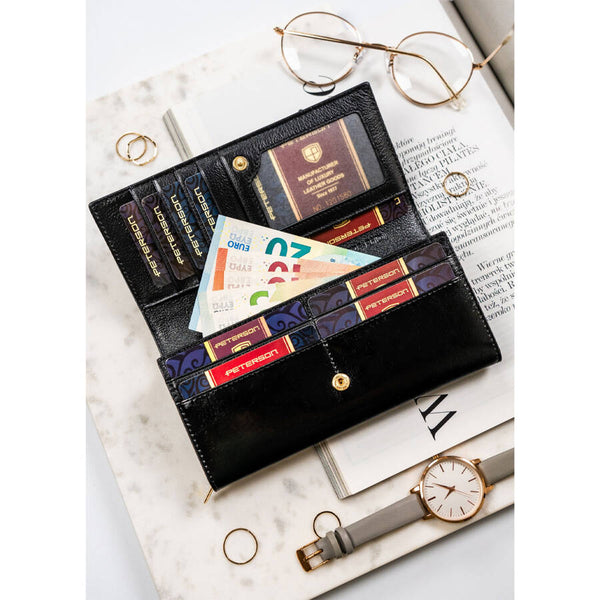Īstas ādas sieviešu maks Peterson L164 D1546