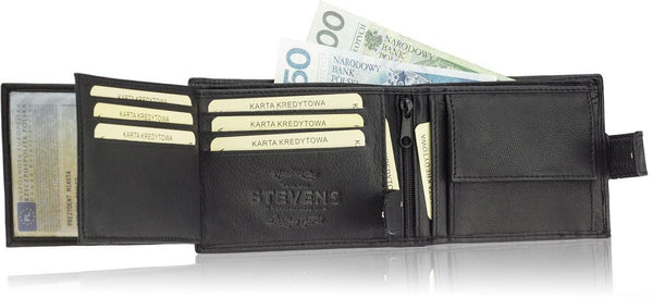 Īstas ādas maks Stevens ar elegantu rokassprādzi