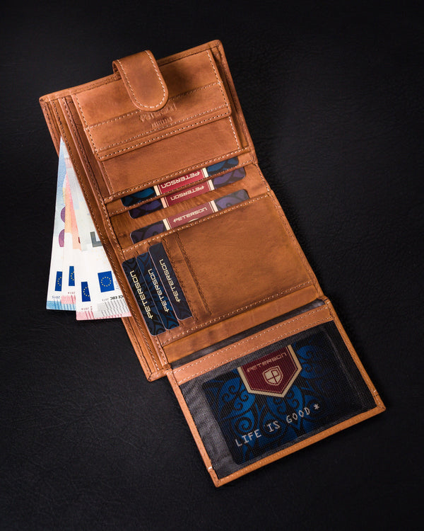 Īstas ādas vīriešu maks Peterson PT125 S1001