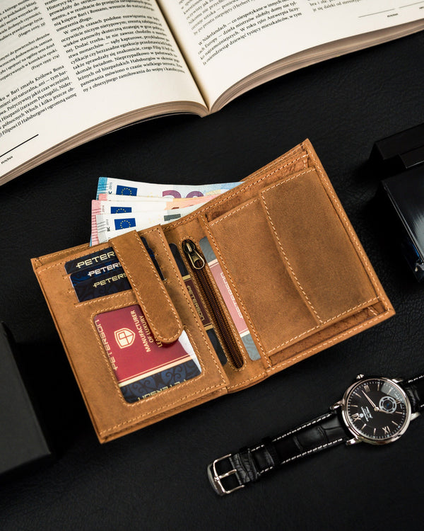 Īstas ādas vīriešu maks Peterson PT131 S994