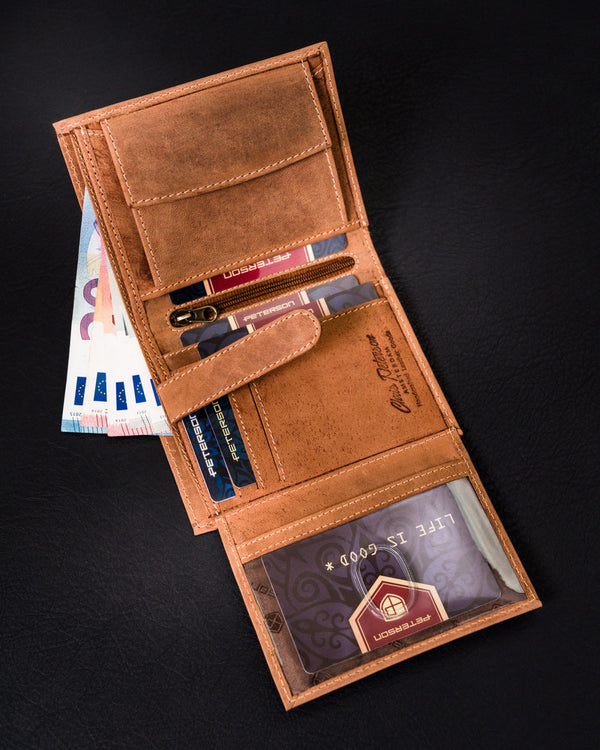 Īstas ādas vīriešu maks Peterson PT131 S994