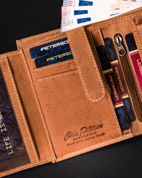 Īstas ādas vīriešu maks Peterson PT131 S994