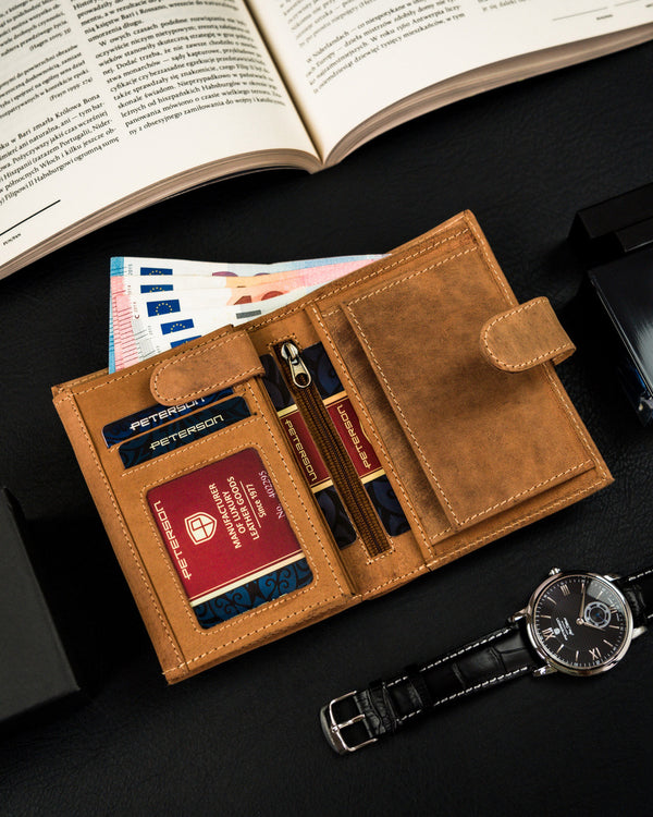 Īstas ādas vīriešu maks Peterson PT136 S989