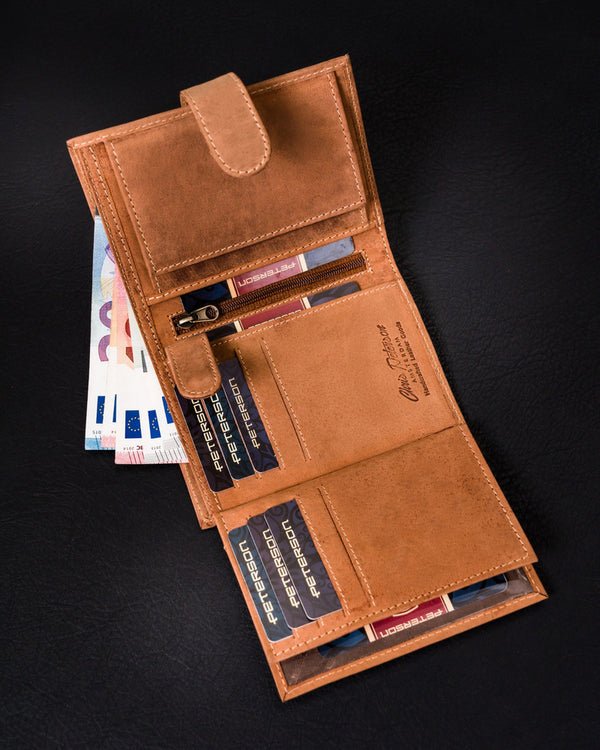 Īstas ādas vīriešu maks Peterson PT136 S989