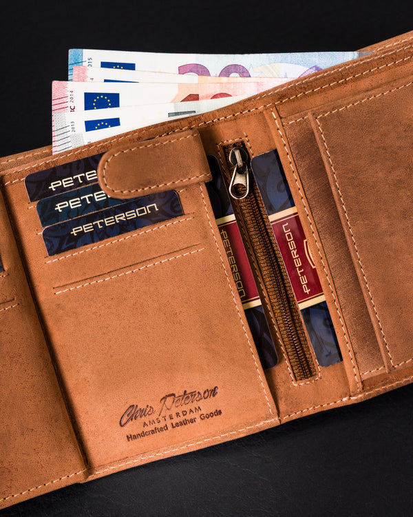 Īstas ādas vīriešu maks Peterson PT136 S989