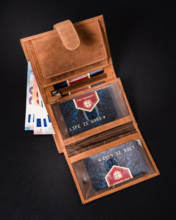 Īstas ādas vīriešu maks Peterson PT136 S989