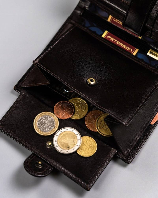 Īstas ādas vīriešu maks Peterson PT176 S945