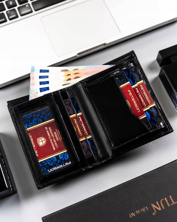 Īstas ādas vīriešu maks Peterson PT181 S939