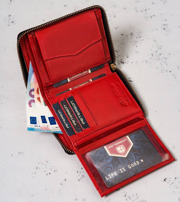 Īstas ādas vīriešu maks Peterson PT237 S877