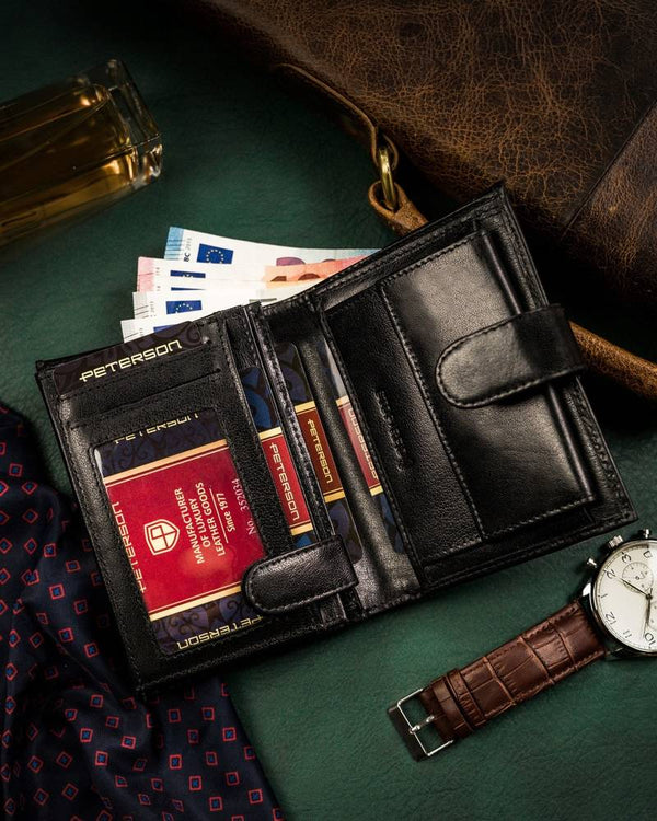 Īstas ādas vīriešu maks Peterson PT249 S864