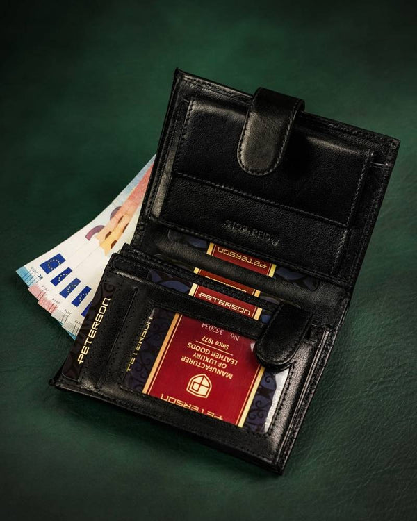 Īstas ādas vīriešu maks Peterson PT249 S864