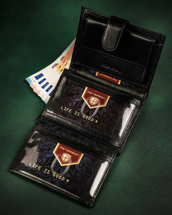 Īstas ādas vīriešu maks Peterson PT249 S864