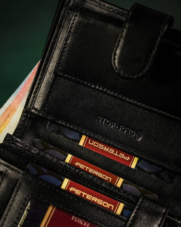 Īstas ādas vīriešu maks Peterson PT249 S864